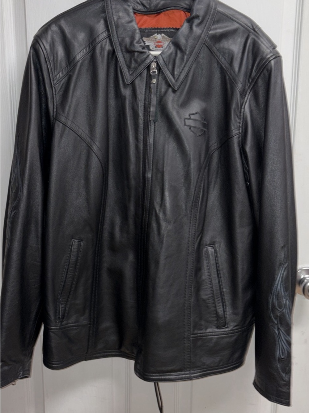 Harley Davidson Women's Size 3W 3X Black Leather Motorcycle Jacket "Destination"